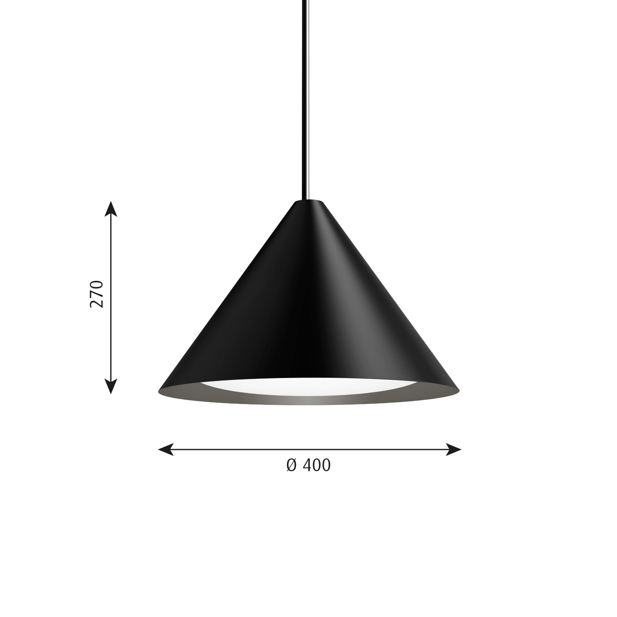 Keglen Ø400 Sort