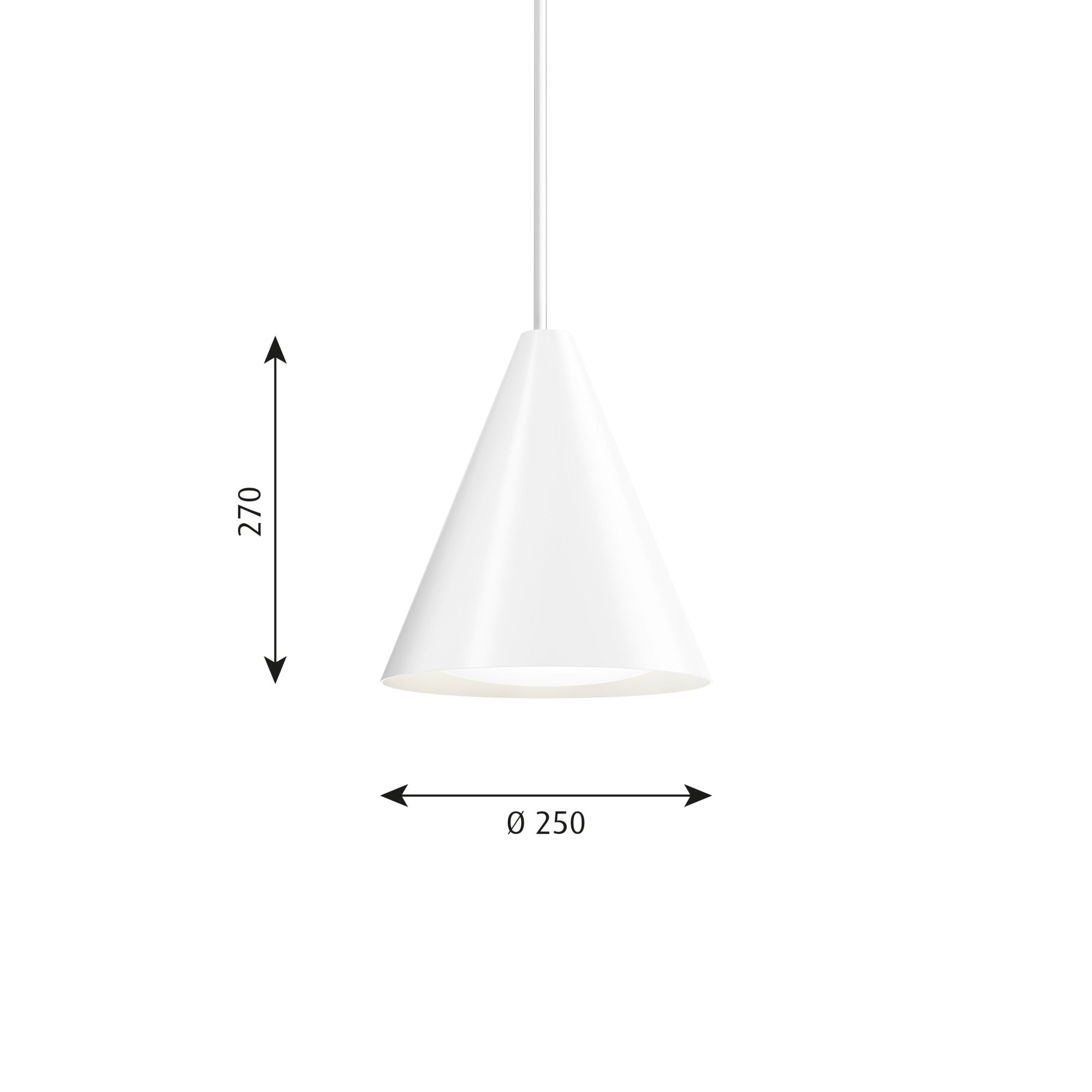 Keglen Ø250 Hvid