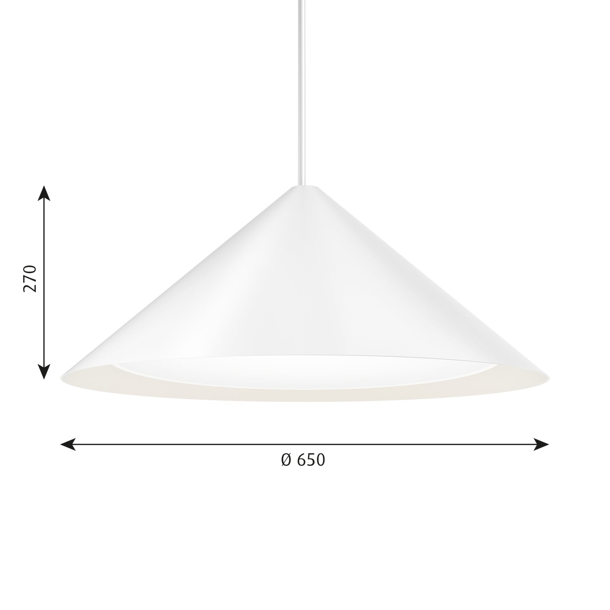 Keglen Ø650 Hvid