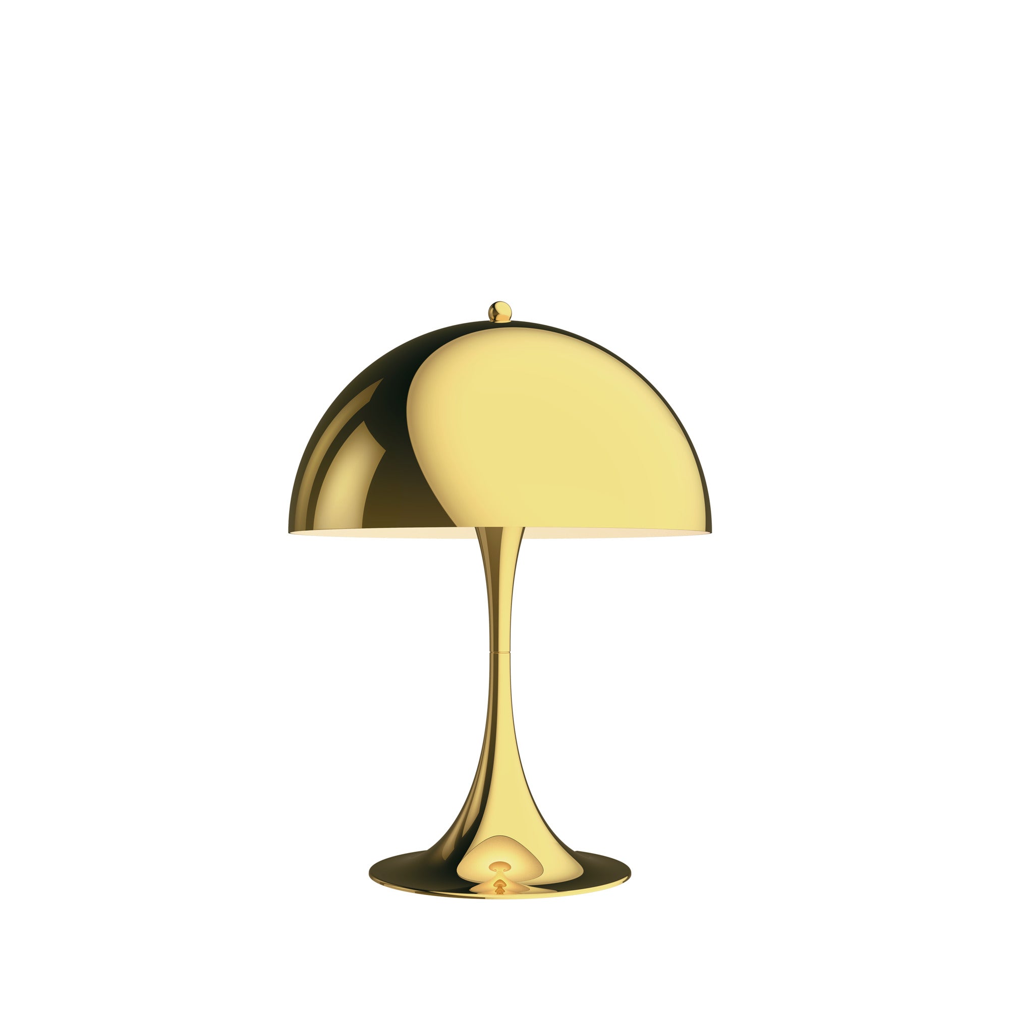 Messing Panthella bordlampe fra Louis Poulsen