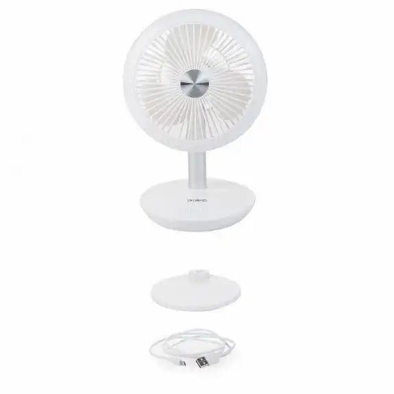 GN Belysning Mini bordventilator Ø18cm med ladekabel