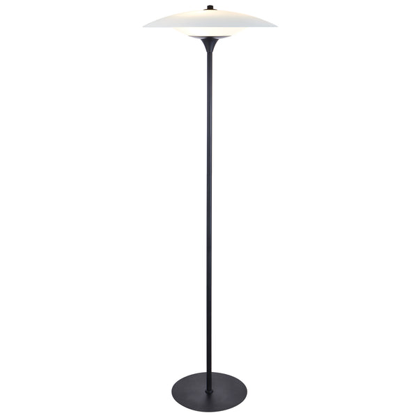 Baroni Ø46 Gulvlampe - Opal/Sort