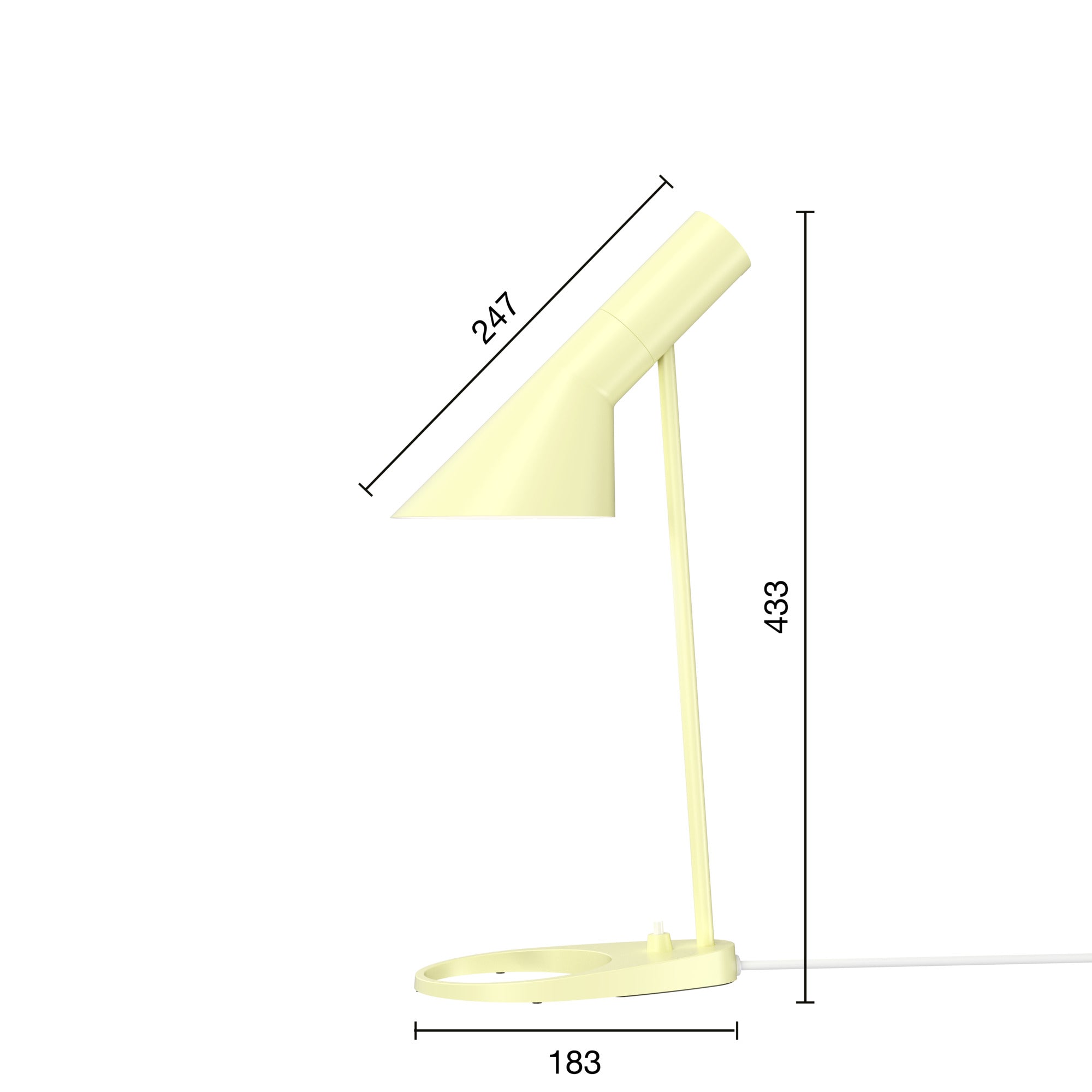 AJ Mini Bord Soft Lemon