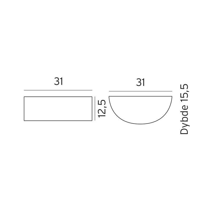 Norlys Vasa Sort, E27 IP65 LED 8.5W - Udendørslampe