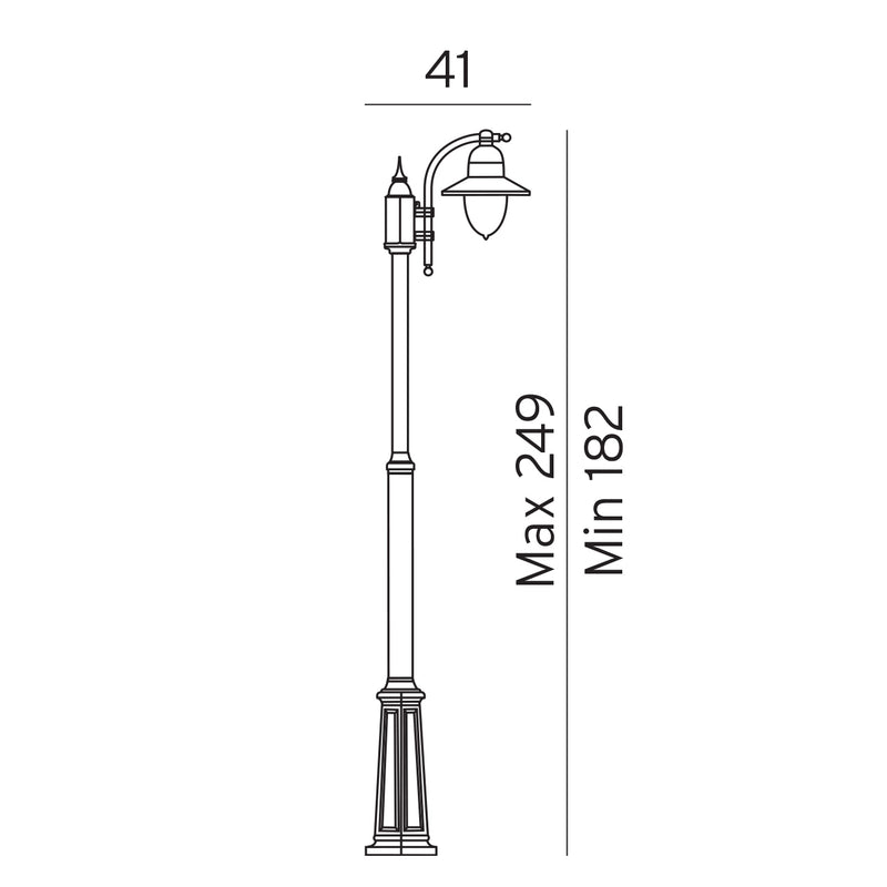 Norlys Como sort, E27 IP54 57W - Udendørslampe