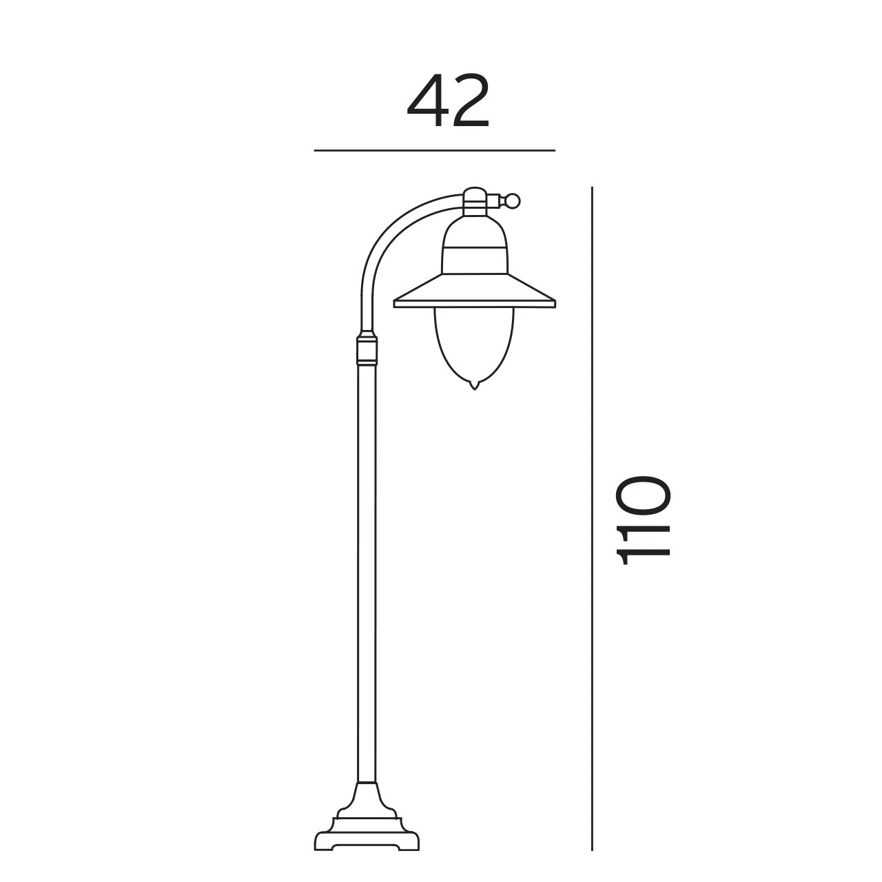 Norlys Como sort, E27 IP54 75W - Udendørslampe