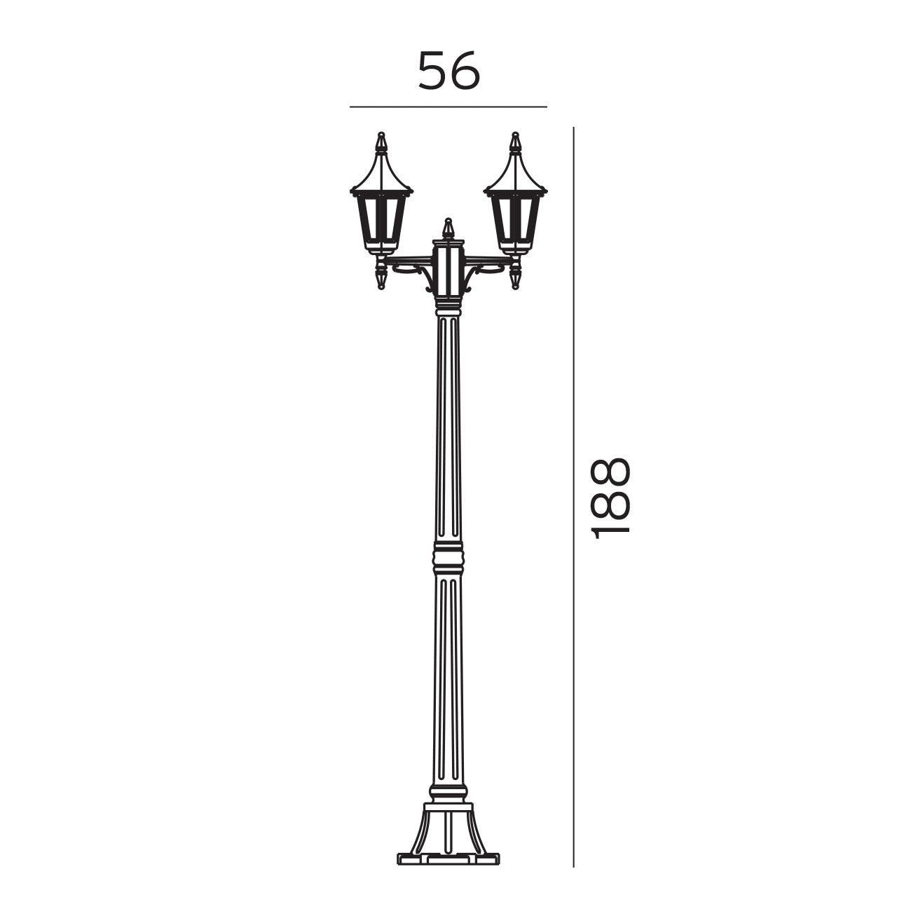 Norlys Rimini Hvid, E27 IP54 2 x 46w - Udendørslampe