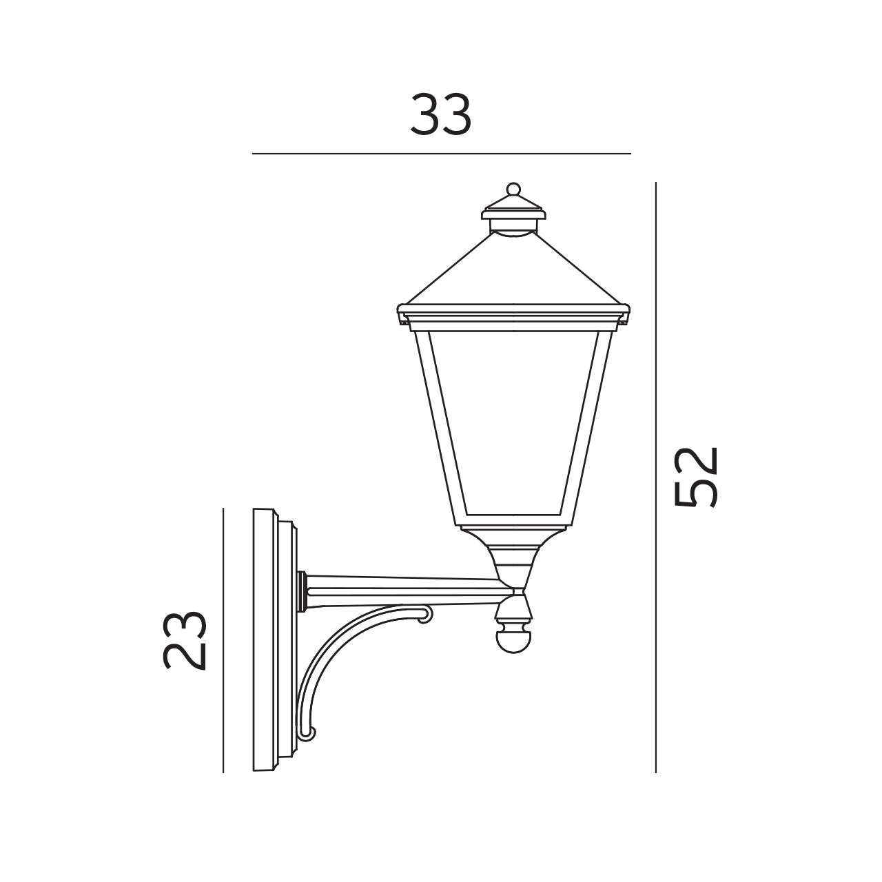 Norlys London Sort, E27 IP54 - Udendørslampe