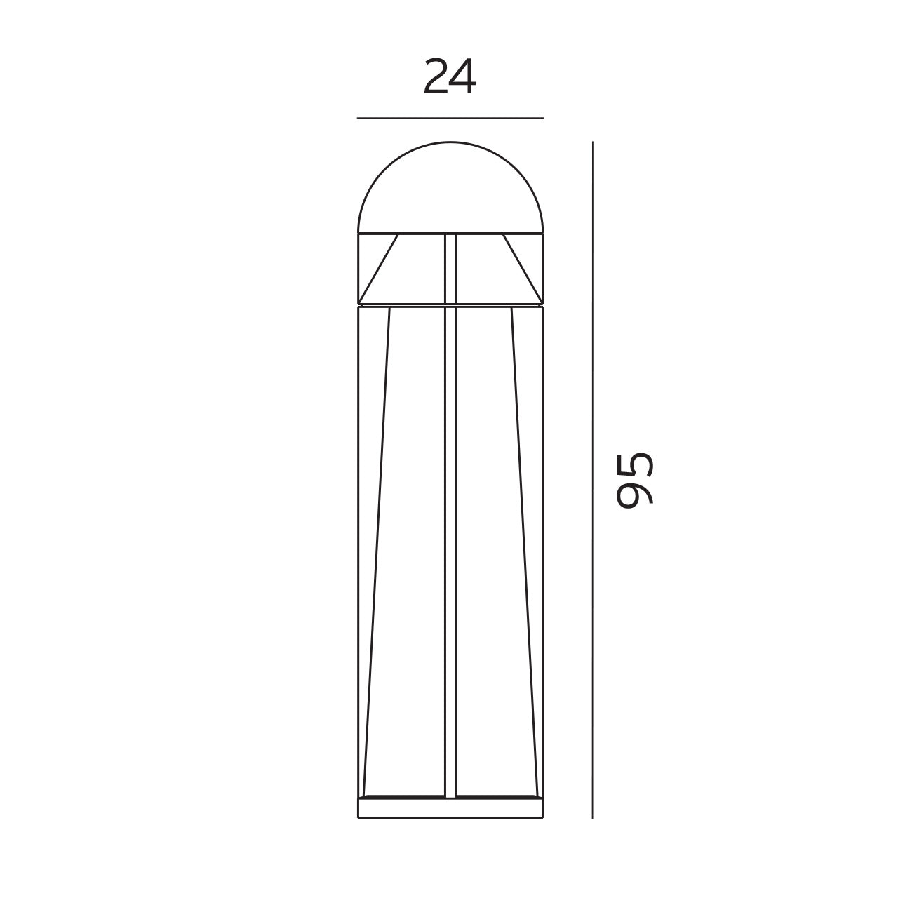Norlys Narvik Aluminium, LED IP65 - Udendørslampe