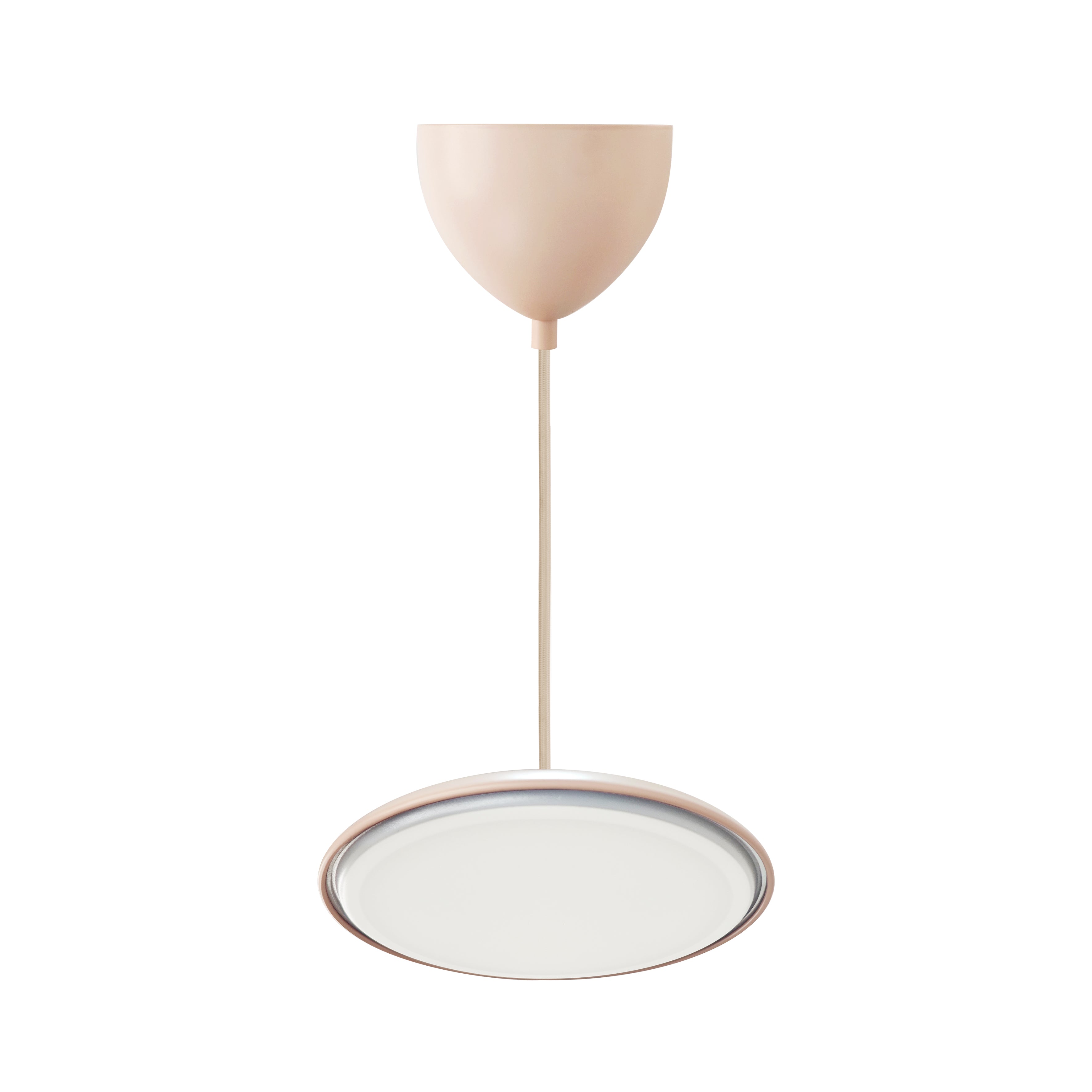 Nordlux Artist 25 Pendel i Støvet Rosa med vippet op lampe hoved med dens LED module