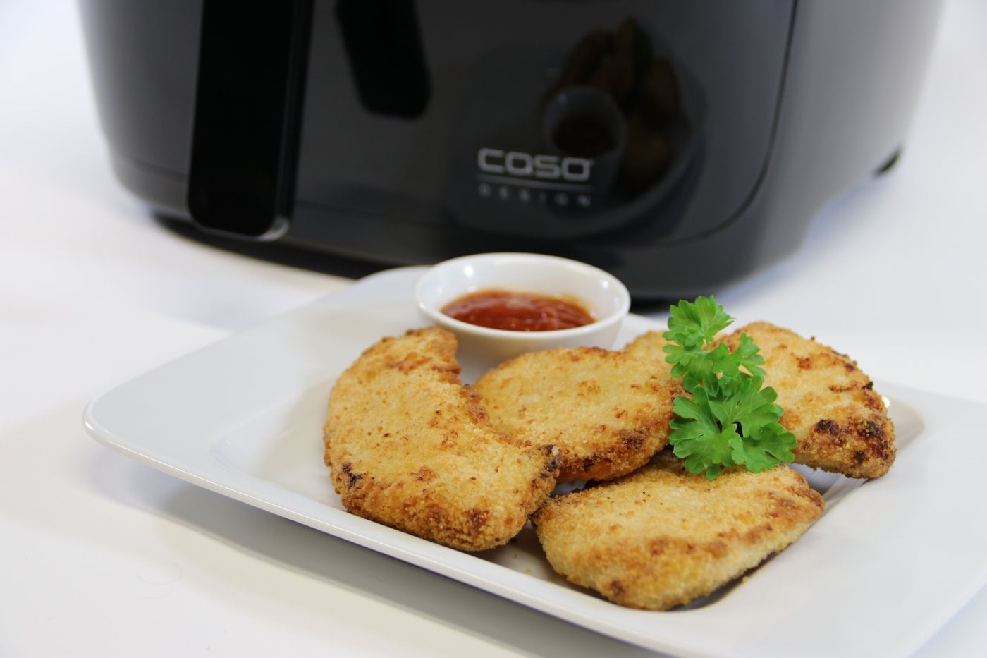 Kød tilberedt i airfryer med meget lidt fedtstof