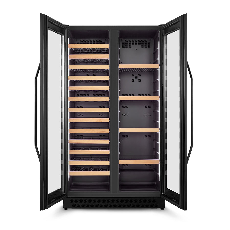 Caso 674 WineChef Duo 122 Black med åben dør