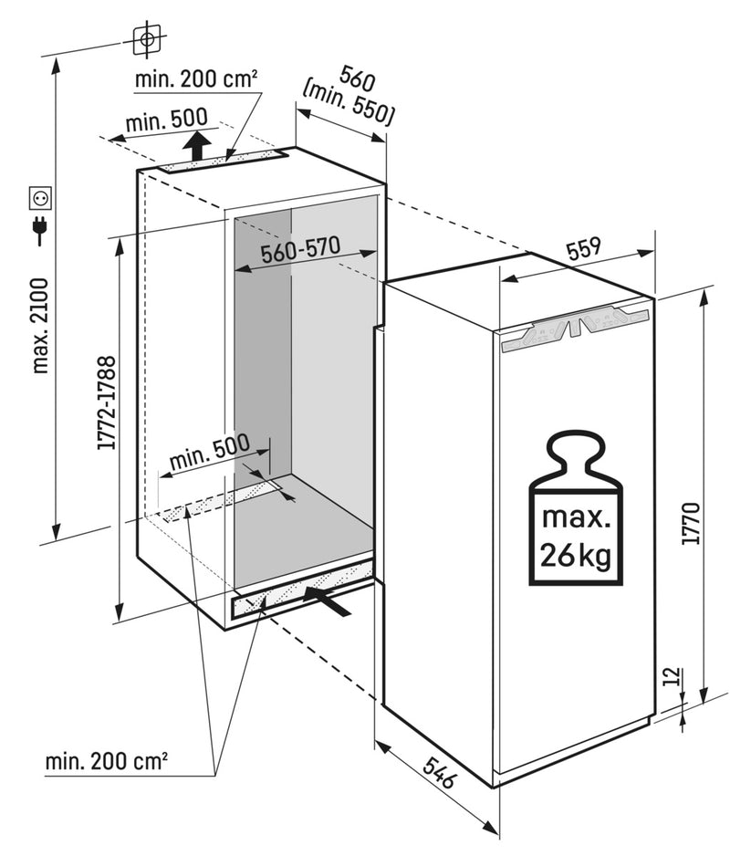 Liebherr IRE5100-20 Integrerbart køleskab