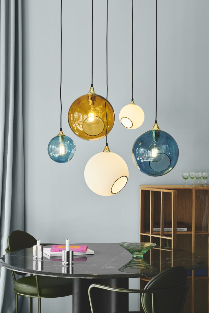 Ballroom Pendel Blue Sky/Gold - Design By Us