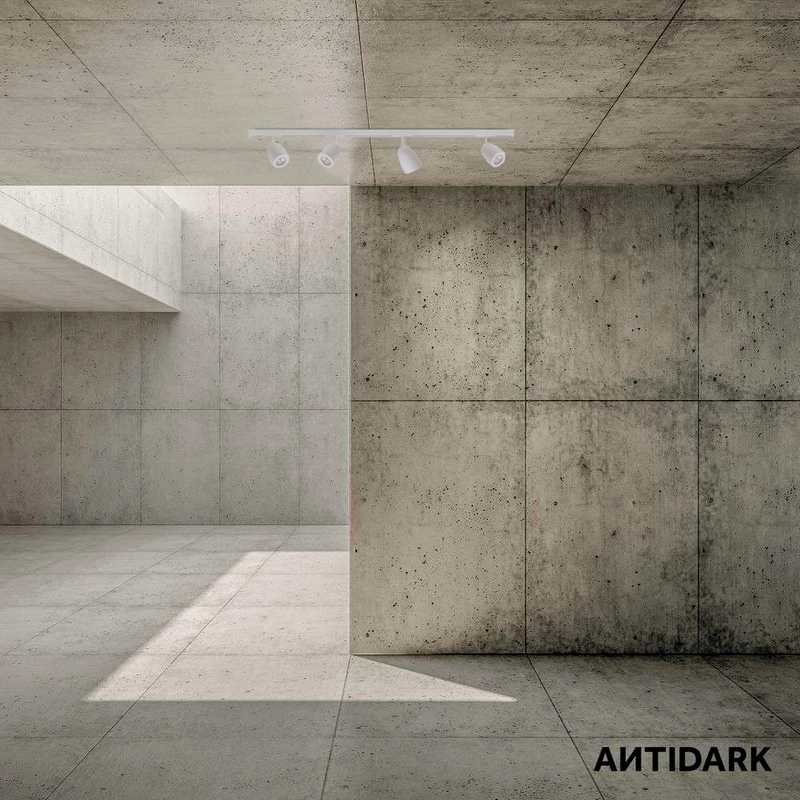 Den Hvide klassisk og enkle Bell Kit 2m +4 Spots fra Designline serien fra Antidark