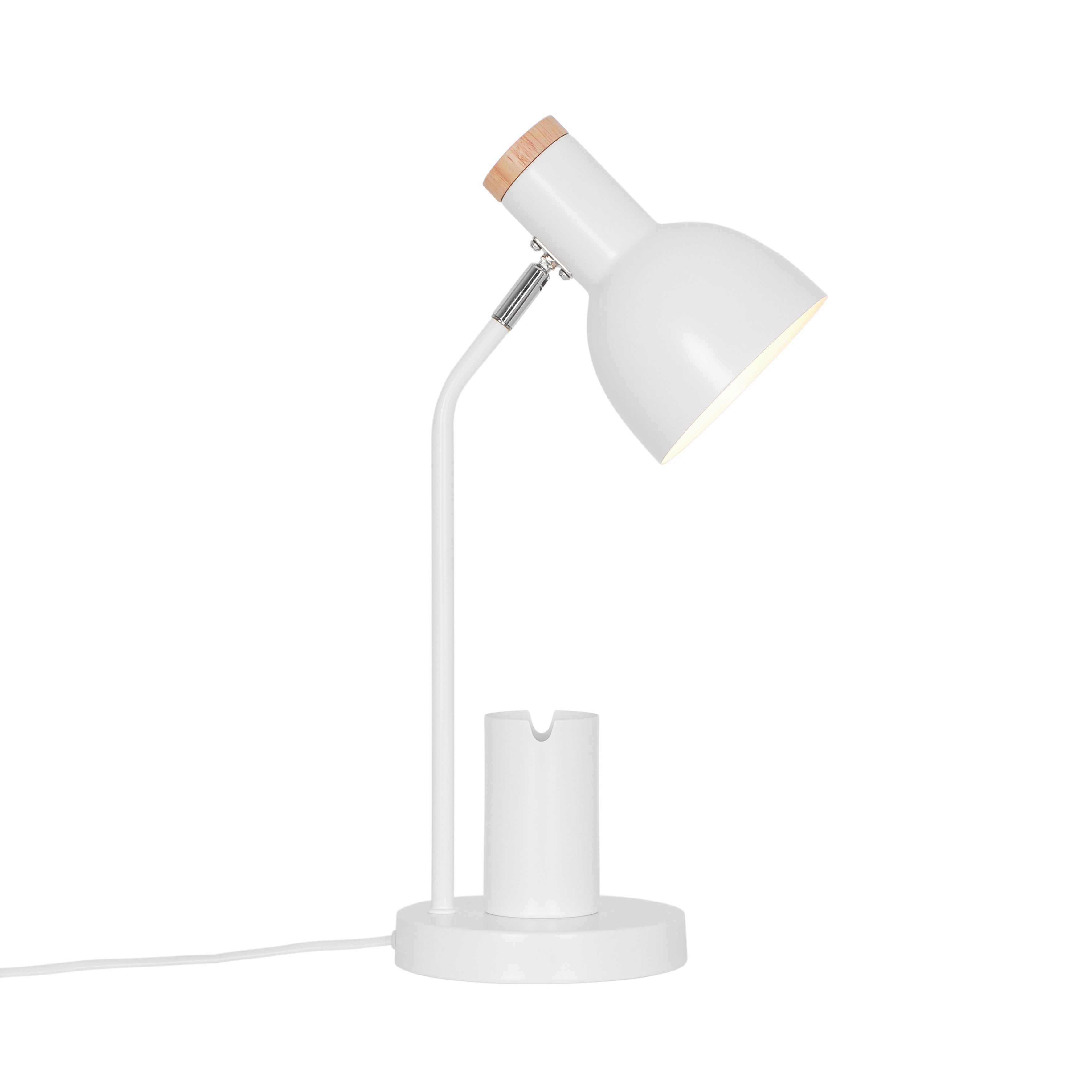 Sidevinkel på Nordlux Devone Table Lamp i White