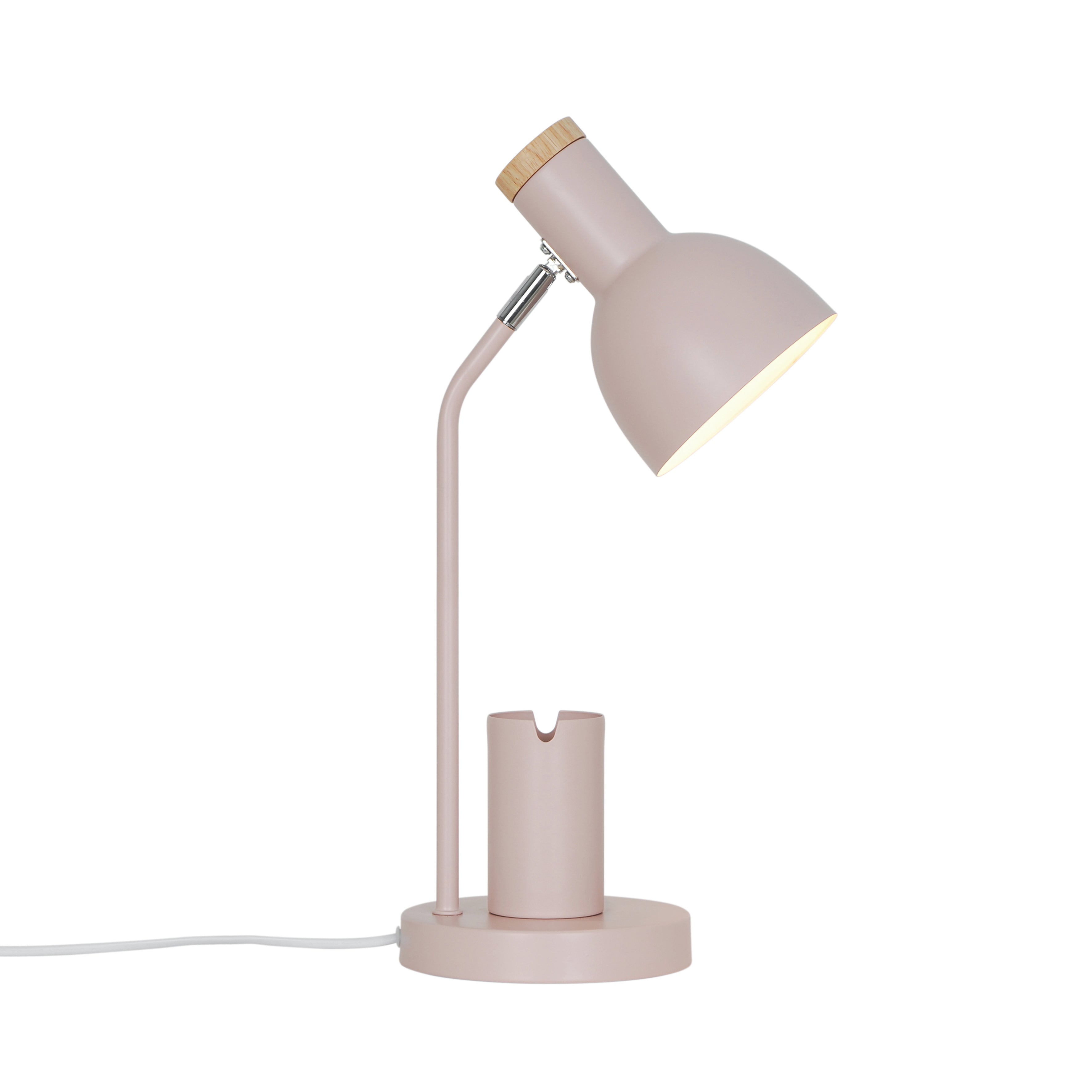 Sidevinkel på Nordlux Devone Table Lamp i Dusty Rose