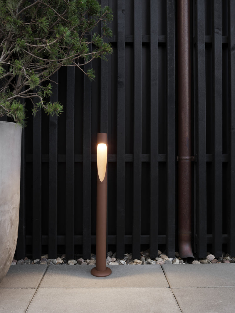 Flindt Garden Pullert Corten Høj M/Anker og U/Adapter LED 3000K 6.5W