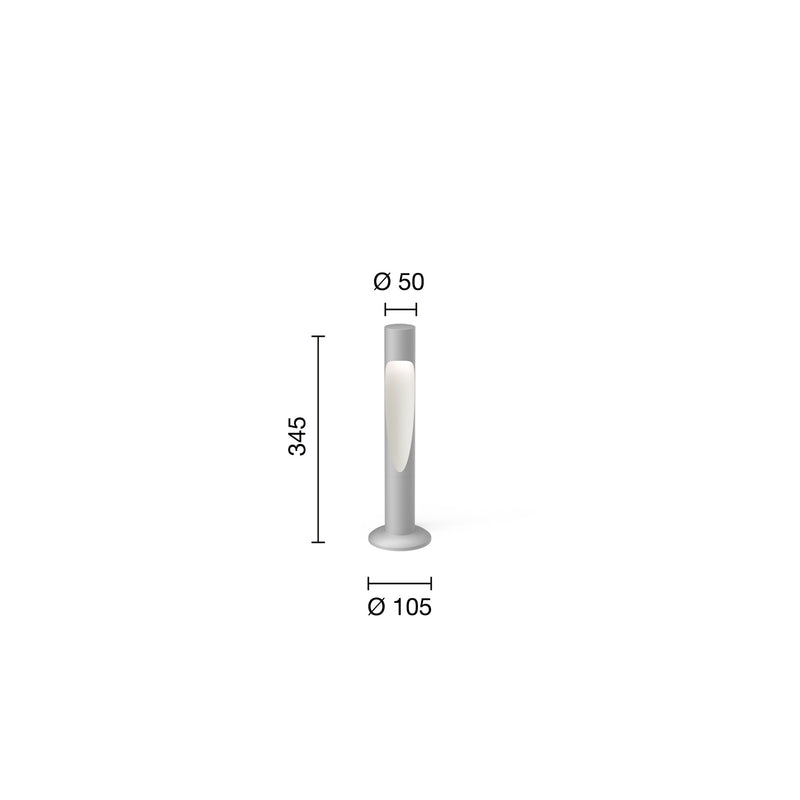 Flindt Garden Pullert Alu Lav M/Fodplade og U/Adapter LED 2700K 6.5W