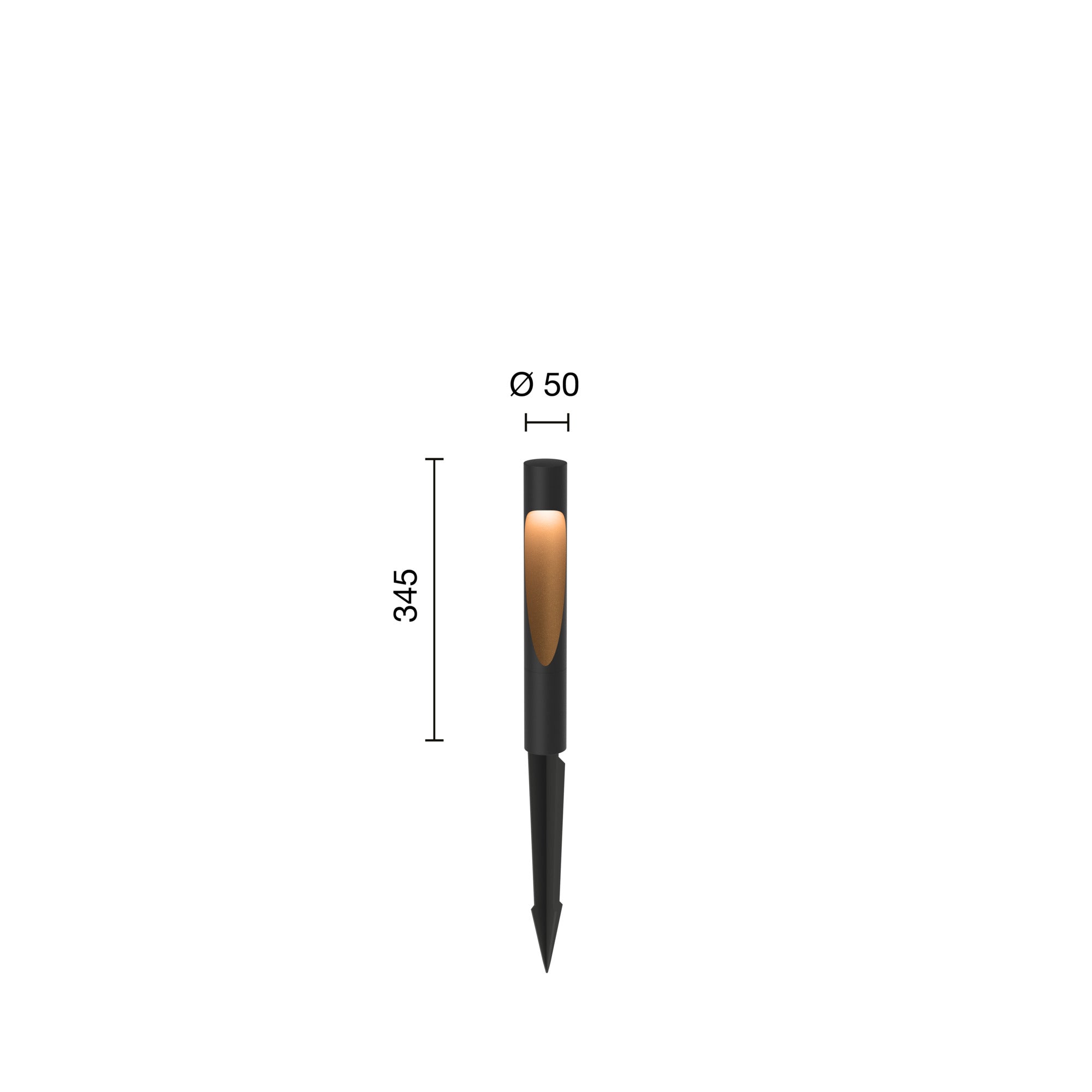 Flindt Garden Pullert Sort Lav M/Spyd og U/Adapter LED 2700K