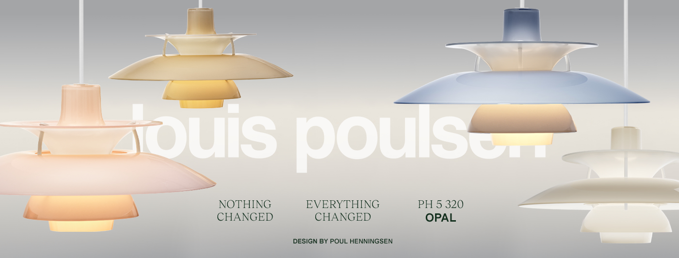 Forside banner Louis Poulsen kampagne PH5 320 Opal Pendler