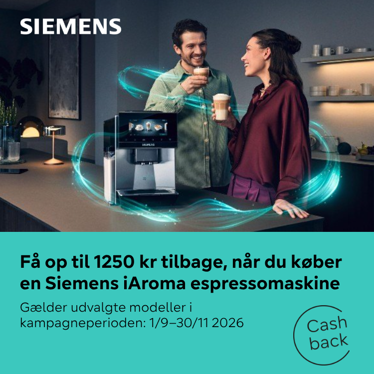 Siemens Banner - Cashback kampagne på espressomaskine