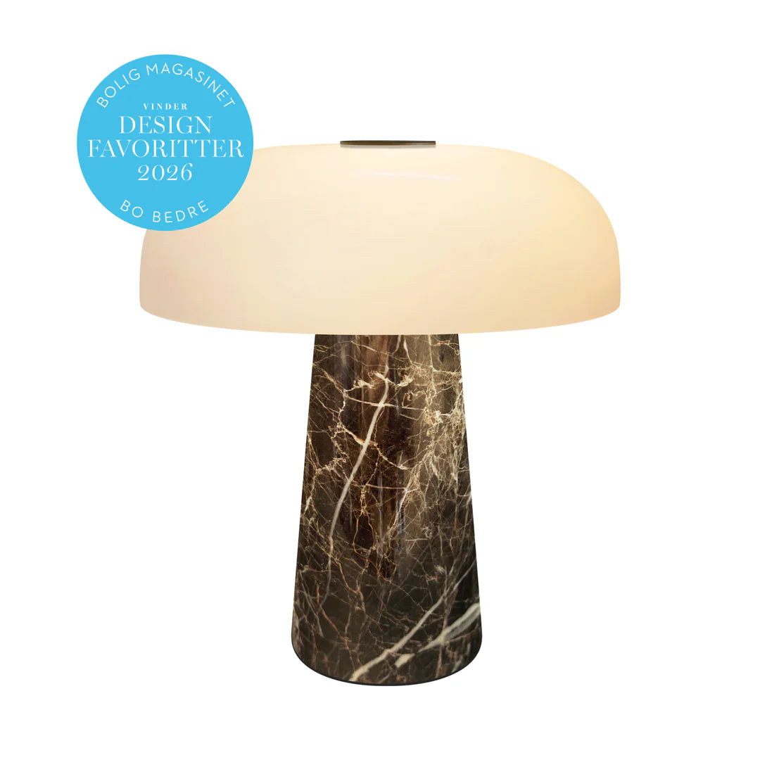Glossy Mini Portable Bordlampe Grå brun