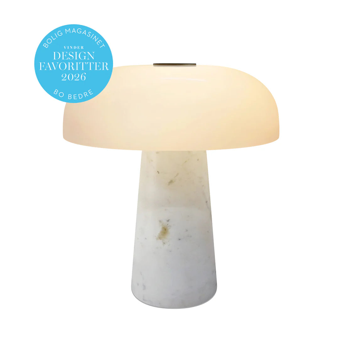 Glossy Mini Portable Bordlampe Hvid