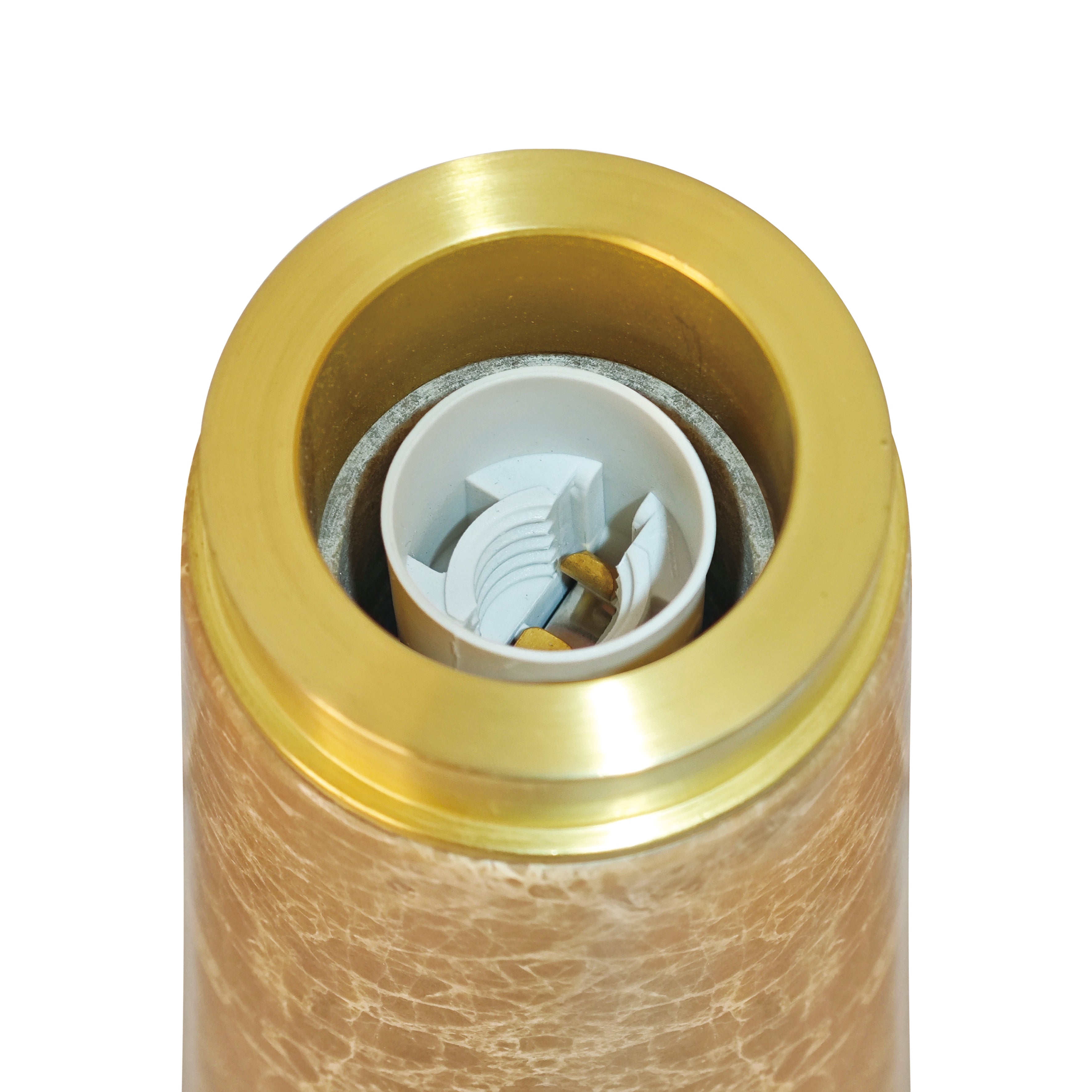 Helt tæt på pæreholderen i Nordlux Glossy Mini Bordlampe Beige