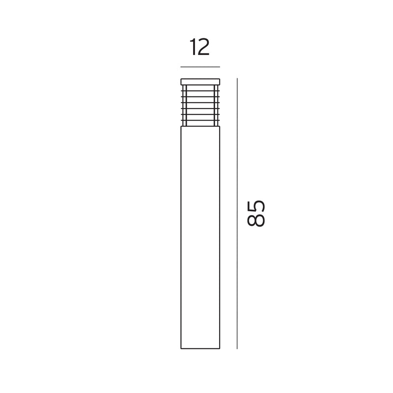 Norlys Halmstad galvaniseret stål mørk, E27 IP65 46W 85CM - Udendørslampe