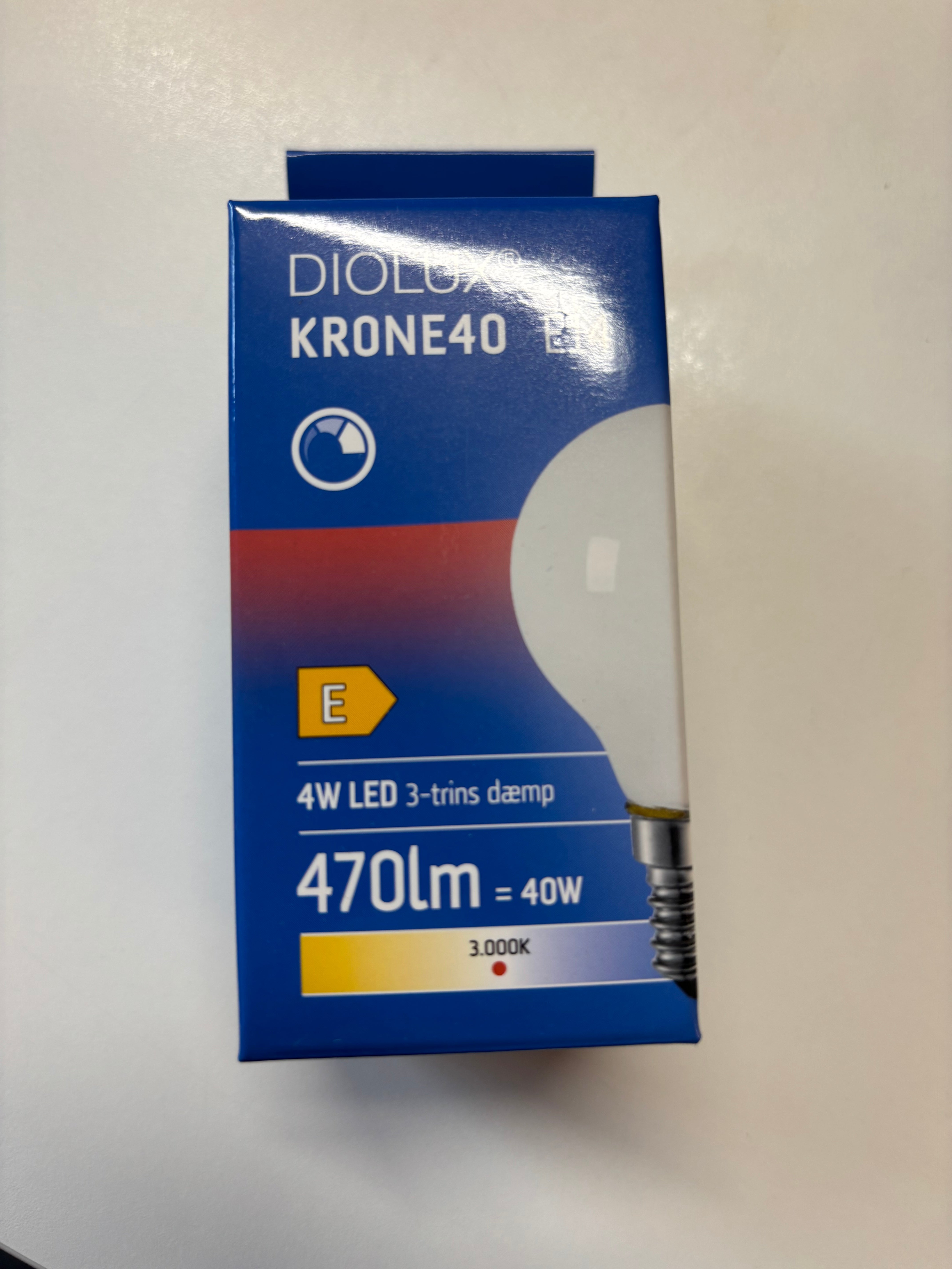 GN Belysning Diolux Krone40 4W E14 3-trins Kronepære