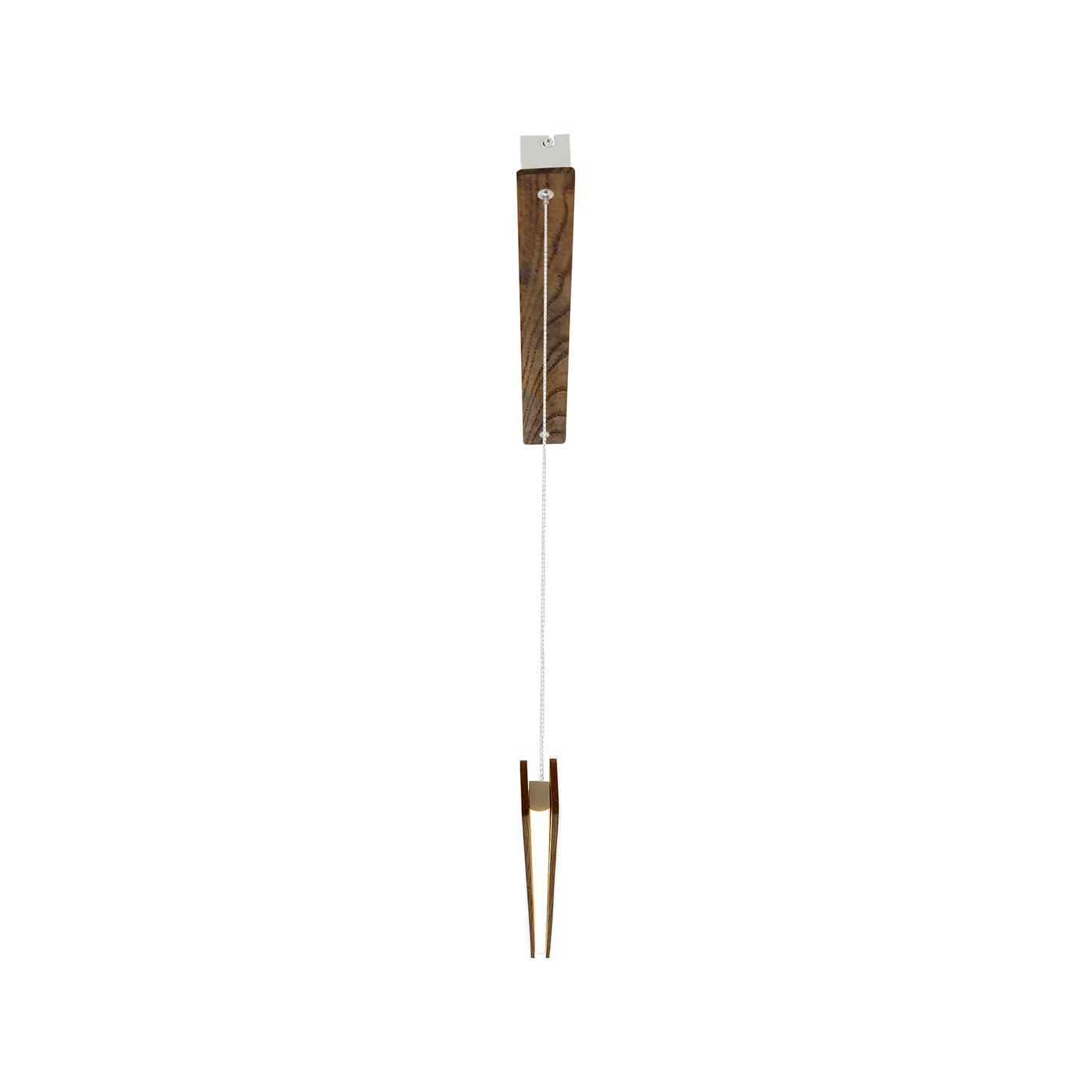 Sidevinkel fra den elegante designet Ilgas Pendel i Mørk Brun