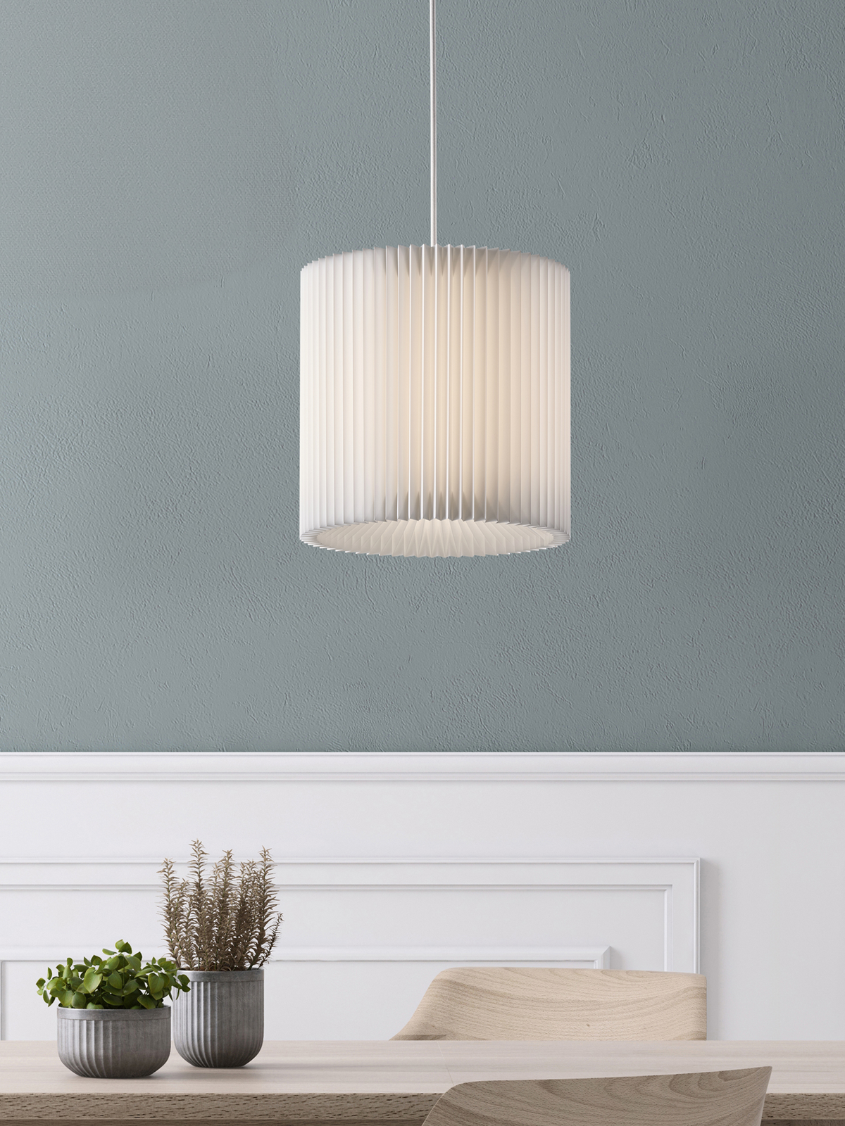 Le Klint 177 CV30 hvid pendel over spisebord