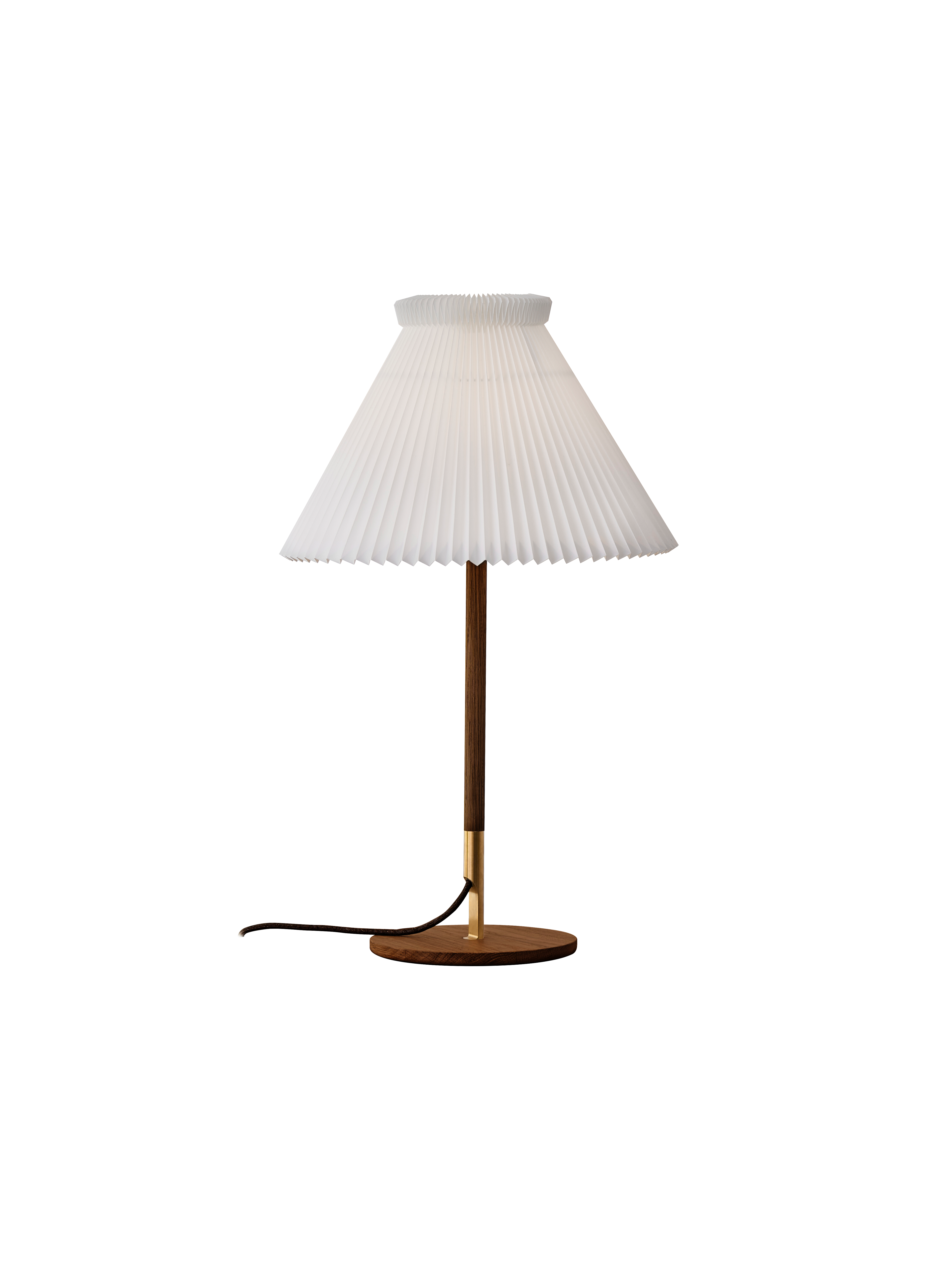 LE KLINT 328 LK 80 Bordlampe røget eg/messing