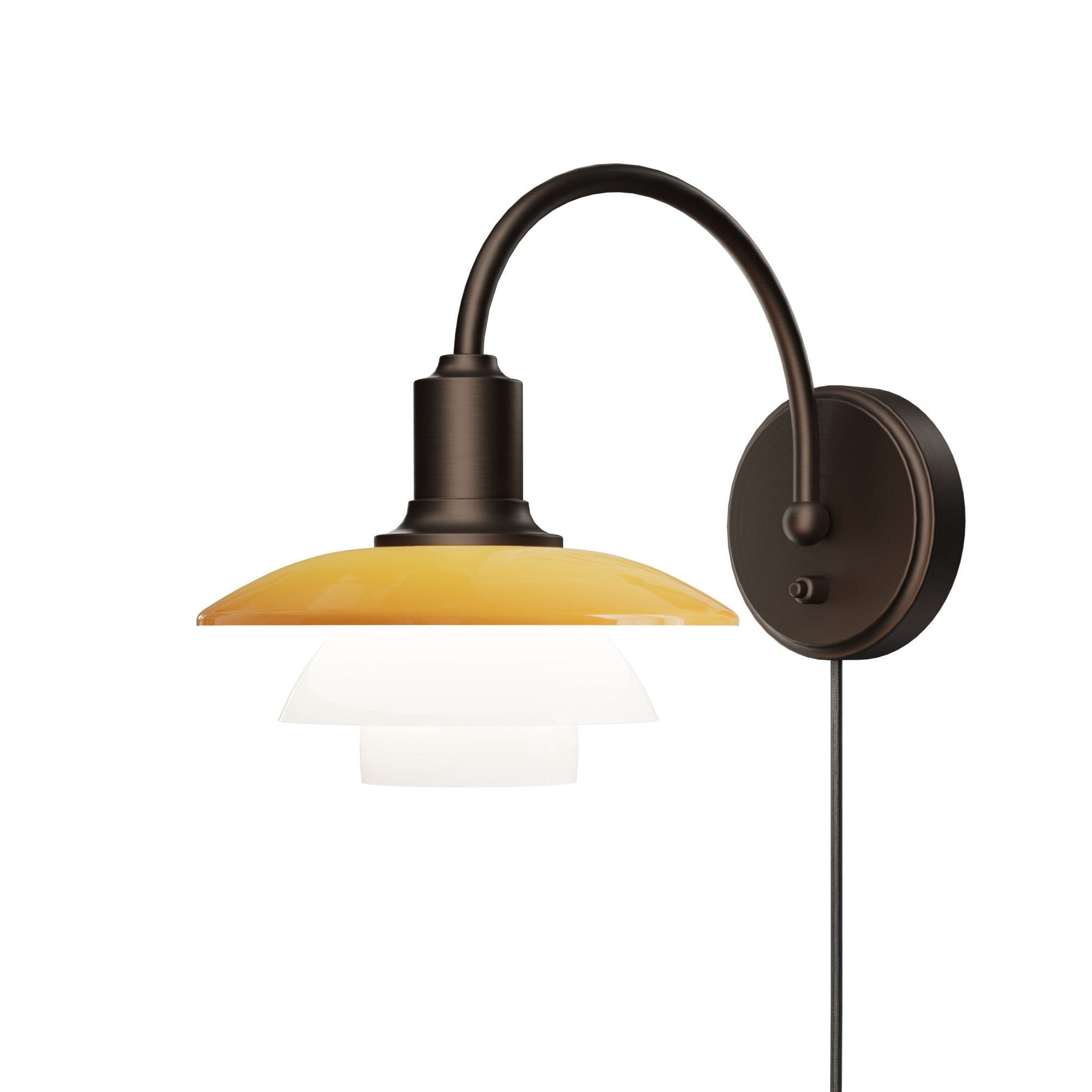 PH 2/2 Centenary Edition Amber/Opal White væglampe m/ ledning m/ afbryder