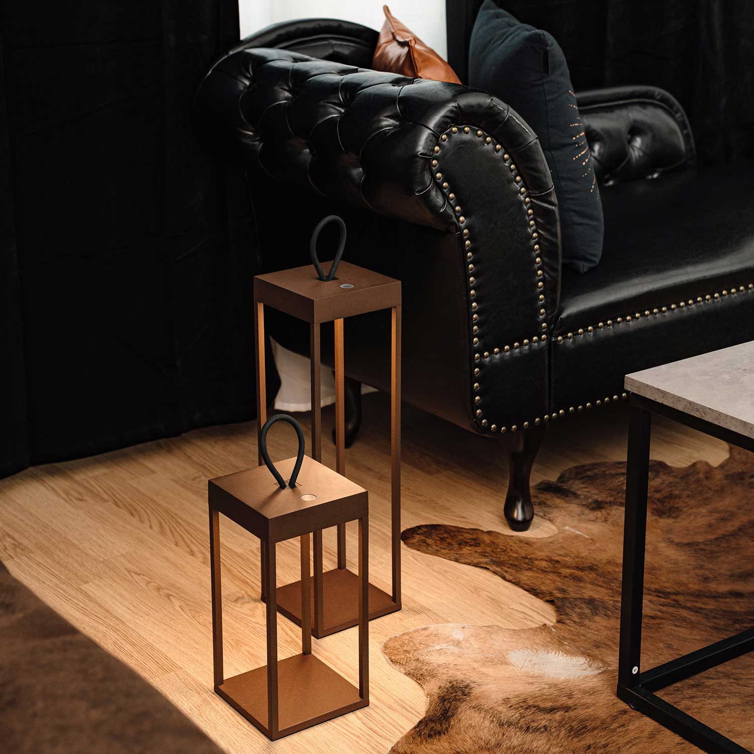 LOOM Design Lucerna 50 Lanterne Corten Battery Led - Batterilampe