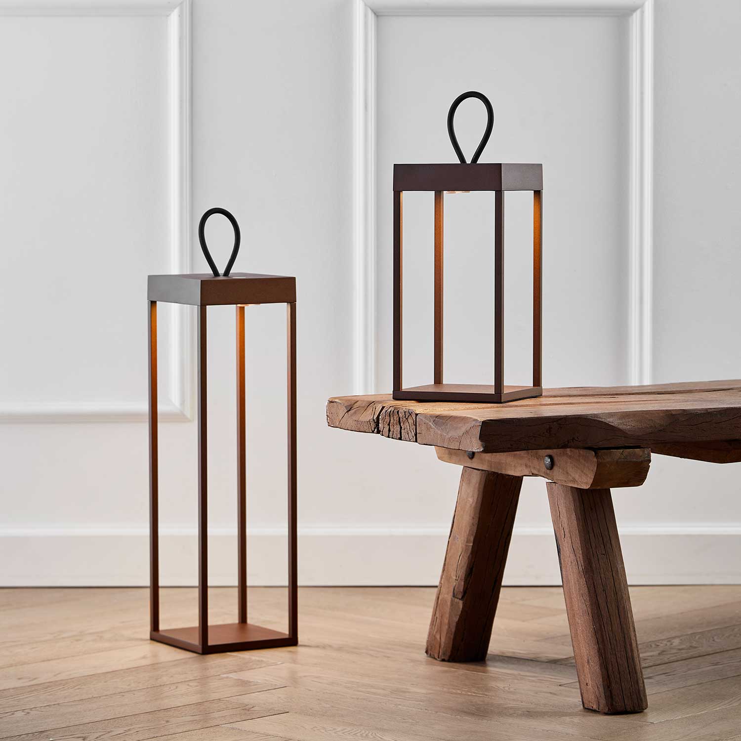 LOOM Design Lucerna 50 Lanterne Corten Battery Led - Batterilampe