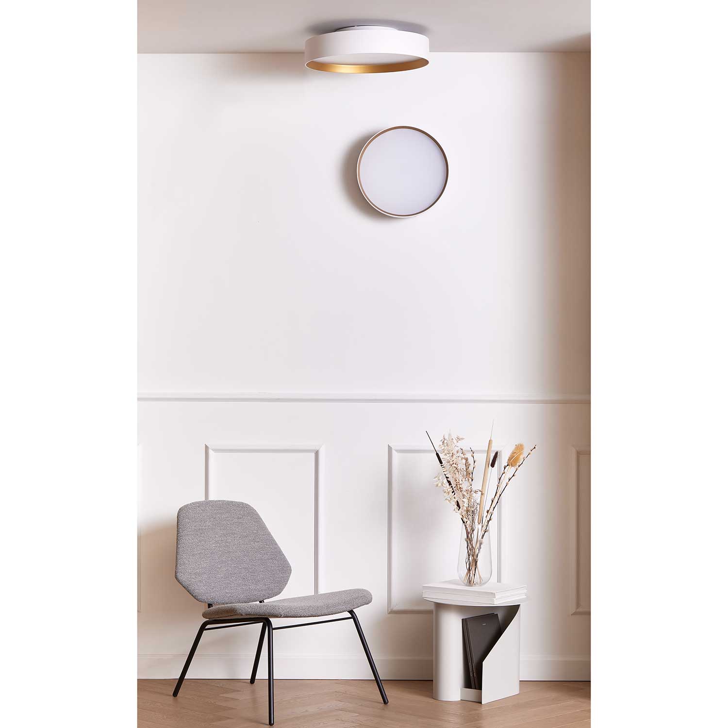 LOOM Design Lucia 805-004 Hvid/Guld Ø35 - Loftslampe
