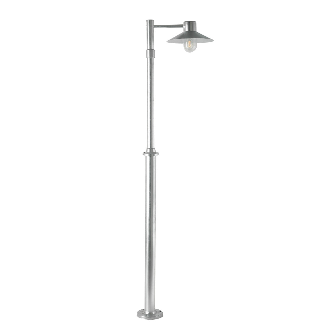 Norlys Lund Stolpe galvaniseret stål, E27 IP55 57w - Udendørslampe