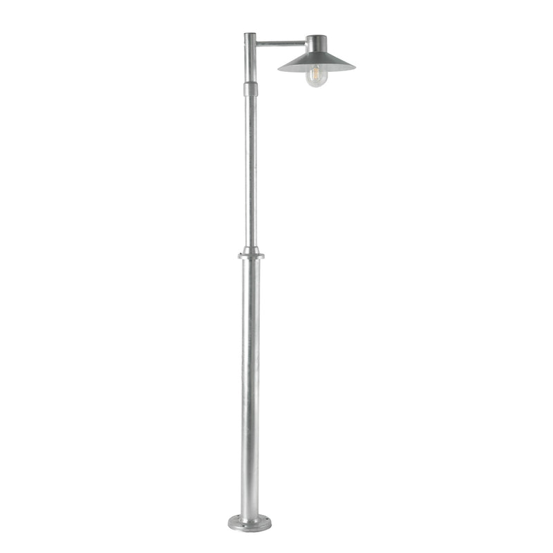 Norlys Lund Stolpe galvaniseret stål, E27 IP55 57w - Udendørslampe