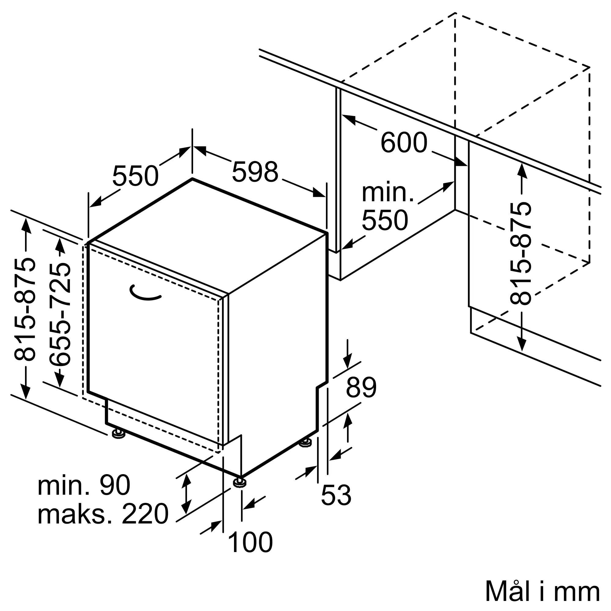 Bosch SMV46KX04E Opvaskemaskine til integrering