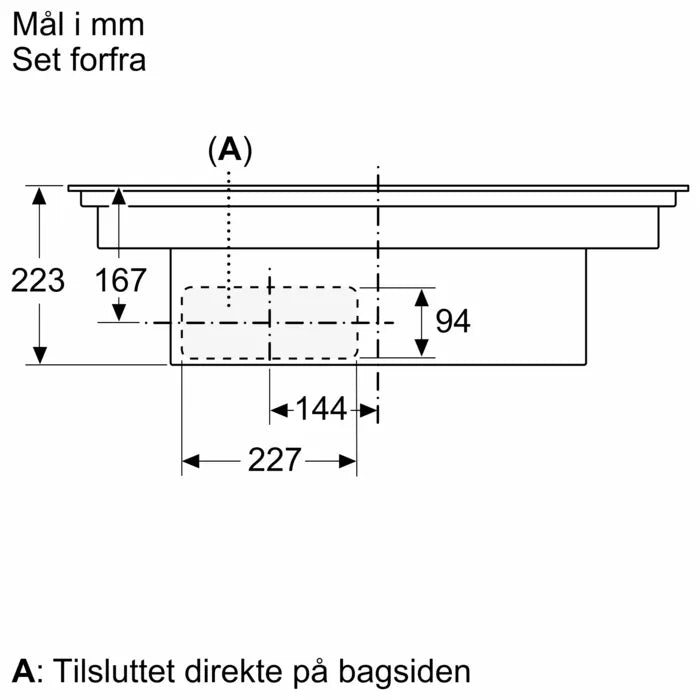 Siemens ED851HQ26M Induktionskogeplade med emhætte