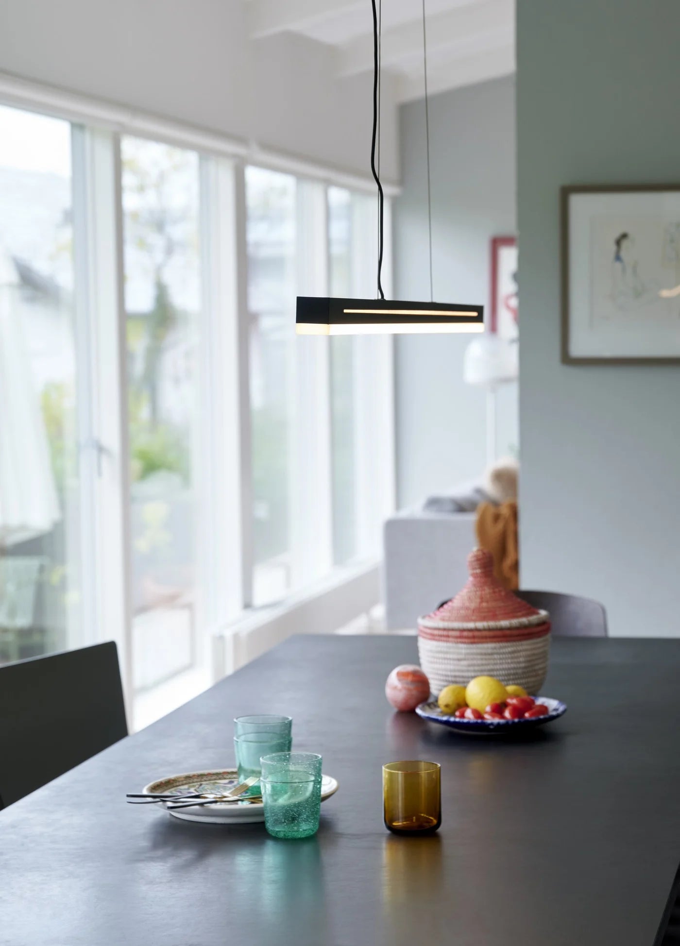 Nordlux Skylar Pendel Sort over spisebord