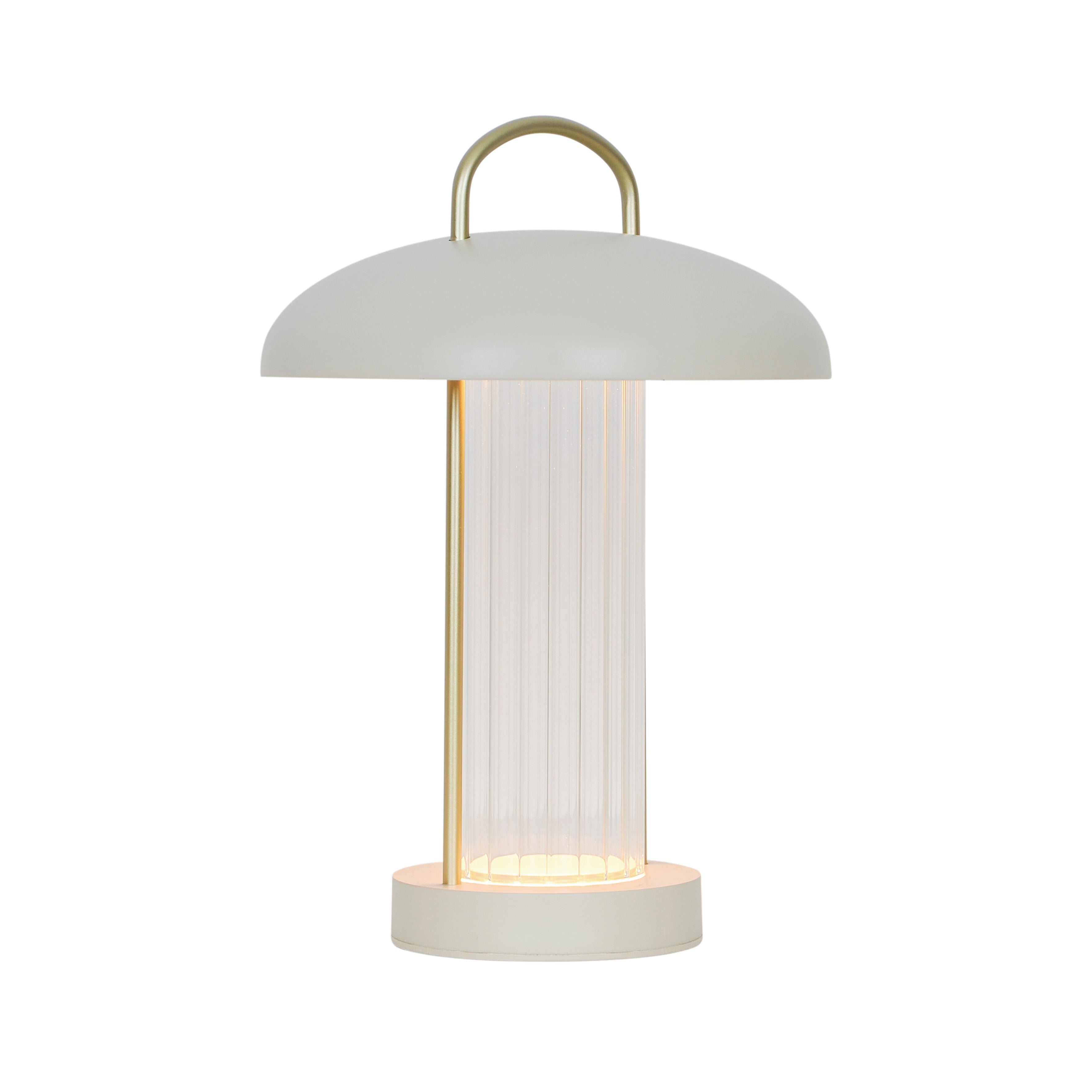 Sidevinkel på Nordlux Mirano Portable Table Lamp i Beige