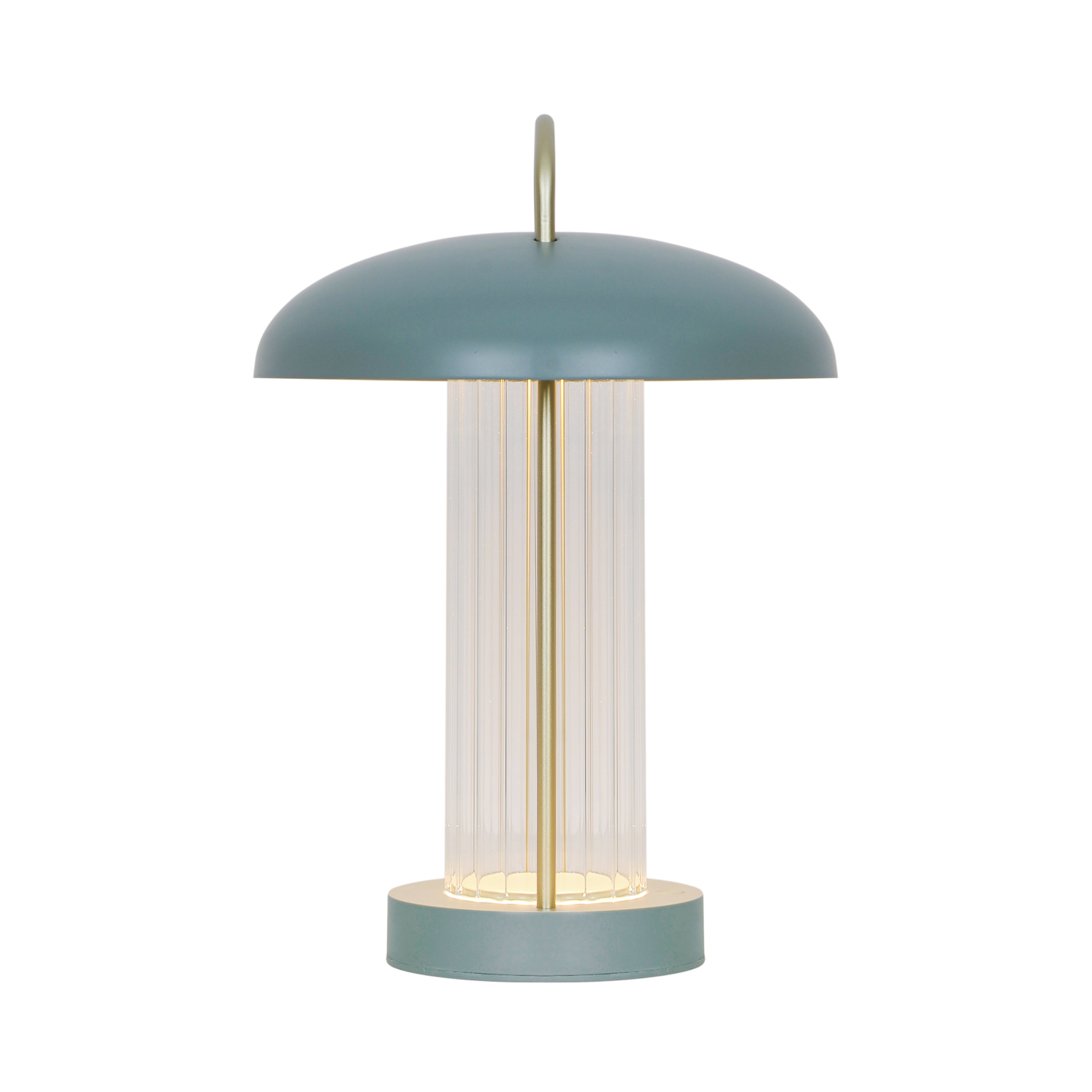 Sidevinkel på Nordlux Mirano Portable Table Lamp i Dusty Green