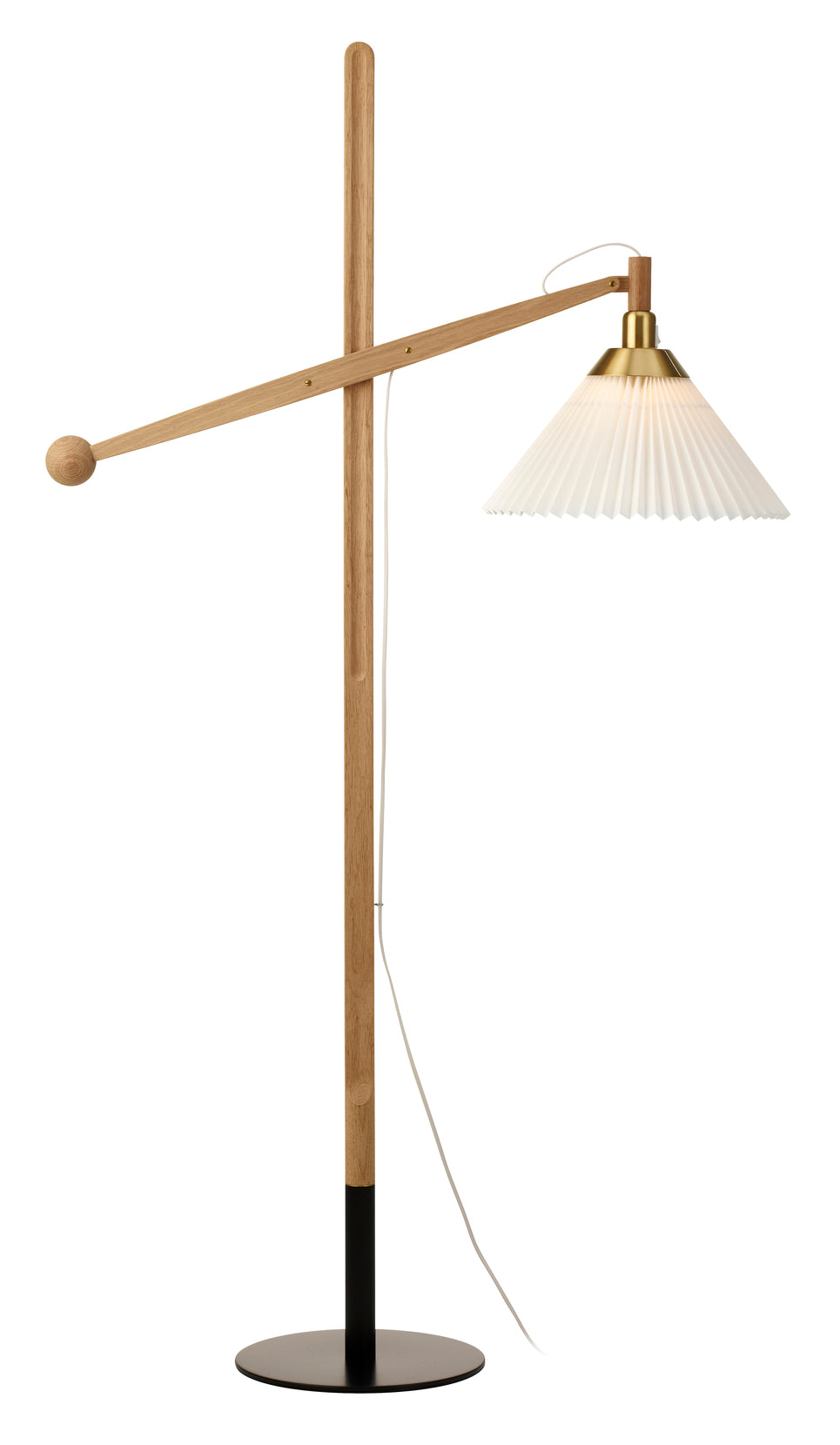LE KLINT Model 325 Lys Eg/Messing Gulvlampe m. Papirskærm