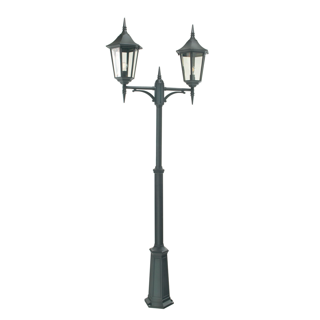 Norlys Modena Stolpe Big Sort, E27 IP54 2x77W - Udendørslampe
