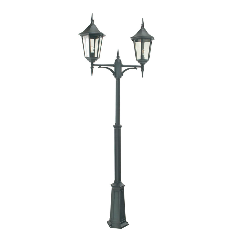 Norlys Modena Stolpe Big Sort, E27 IP54 2x77W - Udendørslampe
