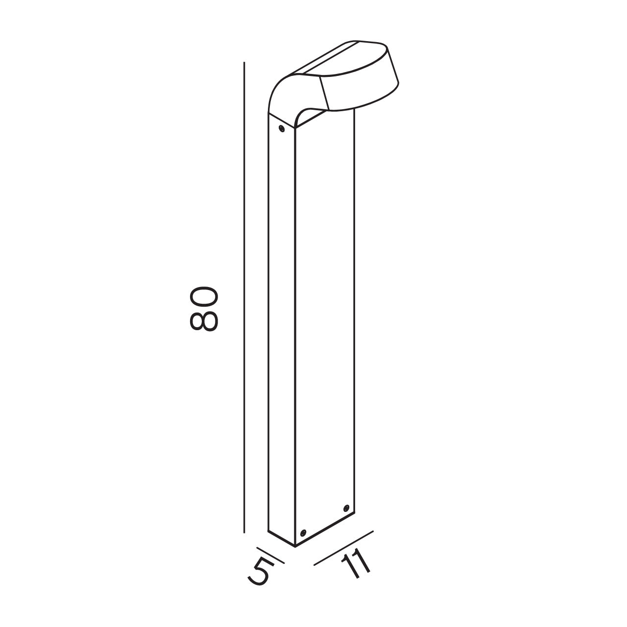 Norlys Molde Grafit, LED IP54 - Udendørslampe