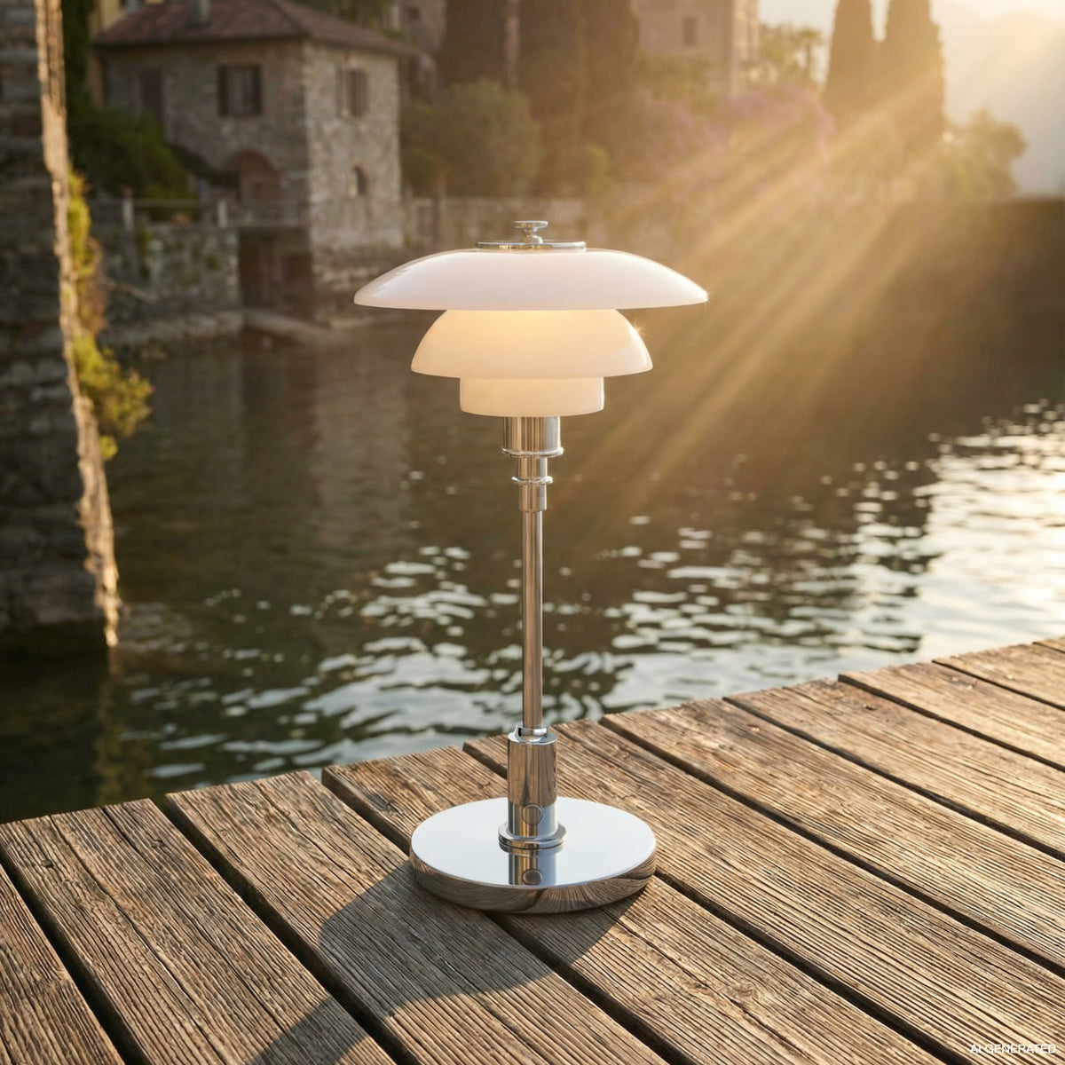 PH 1/1 Portable Lampe High Lustre Chrome Plated ved molen